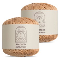 Asa Taesa亞麻混紡編織線, 550 杏子, 2個