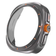 ZELSEN 超變形 全包覆 一體式 9H 鋼化玻璃 智慧手錶保護殼 44毫米, 1個, 鈦灰