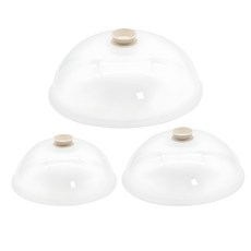SAENGHWALEN 圓頂型食物保鮮蓋 3件組, 1組, 象牙白