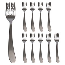 RAONNURI 孩童鋸齒狀安全叉, 單色, 叉子 10入