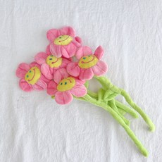 러블리팜 스마일 꽃 인형, 핑크, 5개