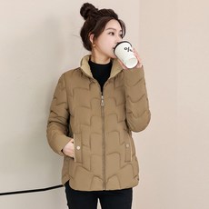 Elsso 女款冬季日常基本輕量波浪絎逢外套