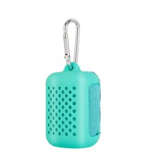 攜帶式口袋運動毛巾 M號 400*400mm, 綠湖, 1個