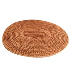 Breeview藤編餐桌墊, 棕色的, 1個