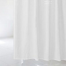 디자인수풀 북유럽 스타일 샤워 커튼 sc589 L 1800 x 1880 + 플라스틱 고리 12p + 화이트 커튼봉 풀세트, 혼합색상, 1세트, 멀티(혼합)컬러