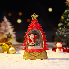 Labovia 歐式電話盒聖誕老人裝飾燈光雪花球, 類型 6