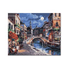 ADICO DIY 珠寶十字繡 BH30 50 x 40 厘米, 威尼斯之夜, 1個