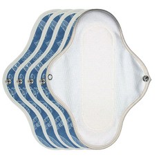 WIZLLY 棉質衛生棉 加長護墊 防水 Tiny Navy, 中型, 1入, 5個