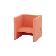 Edu play 多功能方形孩童椅, 暖珊瑚橘, 1個