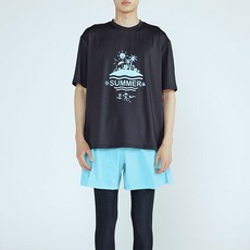 soleil 男款 Trin 夏季寬鬆短袖 + 連短褲九分水上壓力褲套組