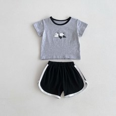 STARDOOR 幼兒涼感動物短袖上下套裝