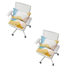 辦公椅靠墊 2入+墊子 2入組 YT_RA1825, C型