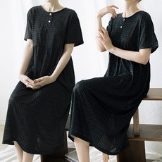 테라우드 여성용 냉감 쿨링 롱원피스 잠옷 2p