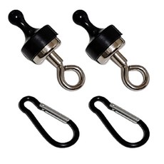 머글리 초강력 캠핑 자석 고리 행어 행거 후크 홀더 네오디움 2p, 블랙, 2세트