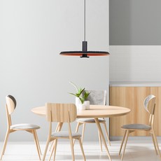 PABLO Meliving DS Pablo Dipia 吊燈 LED 12W 三色變換無閃爍餐桌燈 附遙控器, 黑色 + 橘色霧面 + 三色變換