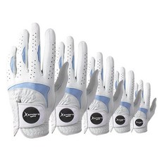 Xspiders 女用羊皮高爾夫手套 左手 白色的 5個 18 號, 1個