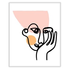 추상 일러스트 061 그림 인테리어액자 IDP-061, 화이트