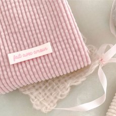 寬幅素色粗條燈芯絨布料, 1個, 粉紅色