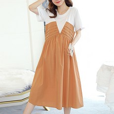 편안한 브이브이 루즈핏 임산부 원피스