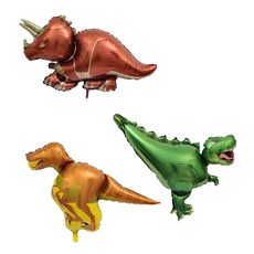 恐龍氣球3件組, 混合顏色, 1個