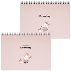 moong9 5000 Boba 繪圖本 粉紅色, B5, 2個