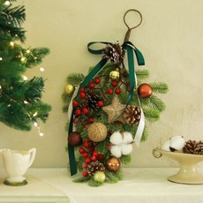 聖誕節燈飾壁掛聖誕樹花環, 棕色, 1個