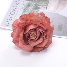 窗簾綁帶 玫瑰花 窗簾夾 12.5cm, 玫瑰 紅色, 2個