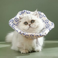 PASTEL PET 寵物圖案波浪頸圈, 藍色