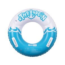 THENAEUN 白色版戲水游泳圈 80cm, 白色 + 藍色, 1個