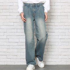 남성용 데일리 원턱 세미와이드 뒷밴딩 청바지 R511