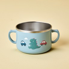 Modern House Animal Hills雙層不鏽鋼防滑深碗, 棒棒棒迪諾, 1個