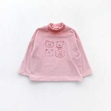 Adorbebe 兒童小熊柔軟半高領T恤