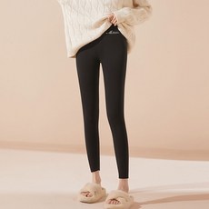 MEICHEL 女款簡約輕便保暖刷毛高腰內搭褲 12017