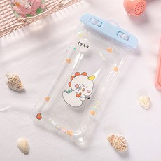 透明手機保護防水袋, 白色恐龍, 1個