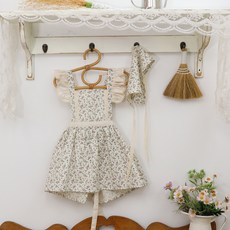 semoms 女童圍裙 + 頭巾套組 荷葉邊貝拉