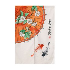 에이홉 중국st 드로잉 패브릭 파티션 커튼 + 커튼봉 세트