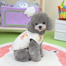 petit dog 狗狗小熊毛絨背心, 1個, 米色