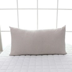 보몽드 국내산 면 30수 선염 사계절 대쿠션 솜포함, 쁘띠체크 코코브라운