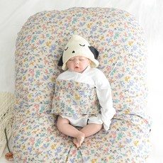 제이앤제나 역류방지 쿠션커버 + 쿠션솜 세트, 밤비베이지