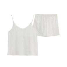 글램공감 여성용 냉감 다빈치 스판공단 슬립투피스 잠옷