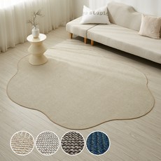 藤編仿劍麻四季可水洗不規則地毯