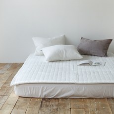 Nubile 茱莉微米燒花超細纖維冬季枕頭套, 白色, 1個