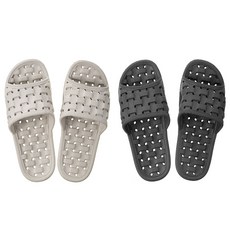 BASE ALPHA ESSENTIALS 防滑浴室拖鞋組, 米色+黑色, 1組