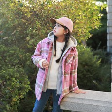 女童 Poka 絎縫連帽外套 J7111