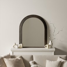 소르니아 케이트 아치형 900 원목 화장대 벽걸이 거울 KL001, 월넛