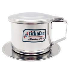 티타팩 스텐 드리퍼 커피필터 NO 6 6.2 x 6.2 cm, 1개, 본체 + 누름판 + 받침대 + 뚜껑, 120ml