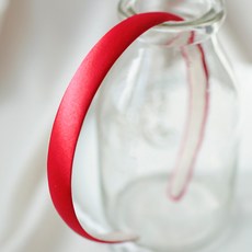 LuckyBambine 女童甜美緞面細版髮帶