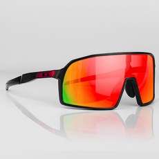 가빈 스타일호른 스포츠 선글라스 G105 + 도수클립 세트, C03 블랙 레드미러렌즈(선글라스)