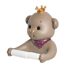 JCP可愛動物捲筒衛生紙架 熊, 混合顏色, 1個