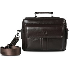 CAPACCI 男士皮革斜背包 YB_CCI0008, 深棕色